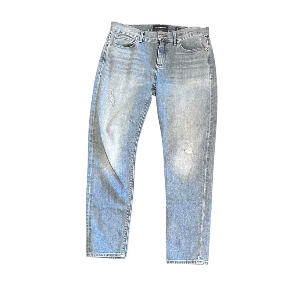Lucky Brand Jeans Brook Crop Size 8/29 Distressed Light wash